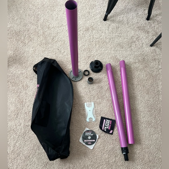 Hot Pink Dance Pole Kit with Assembly DVD - Picture 3 of 3